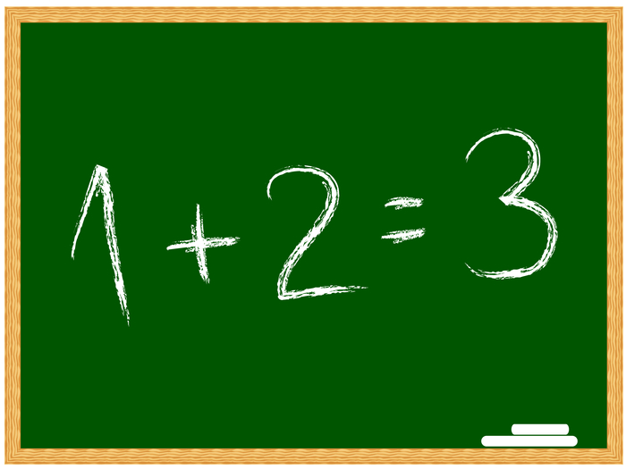 Equation on chalkboard