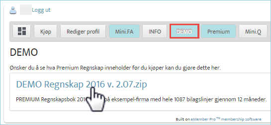 Nedlastning av Demo